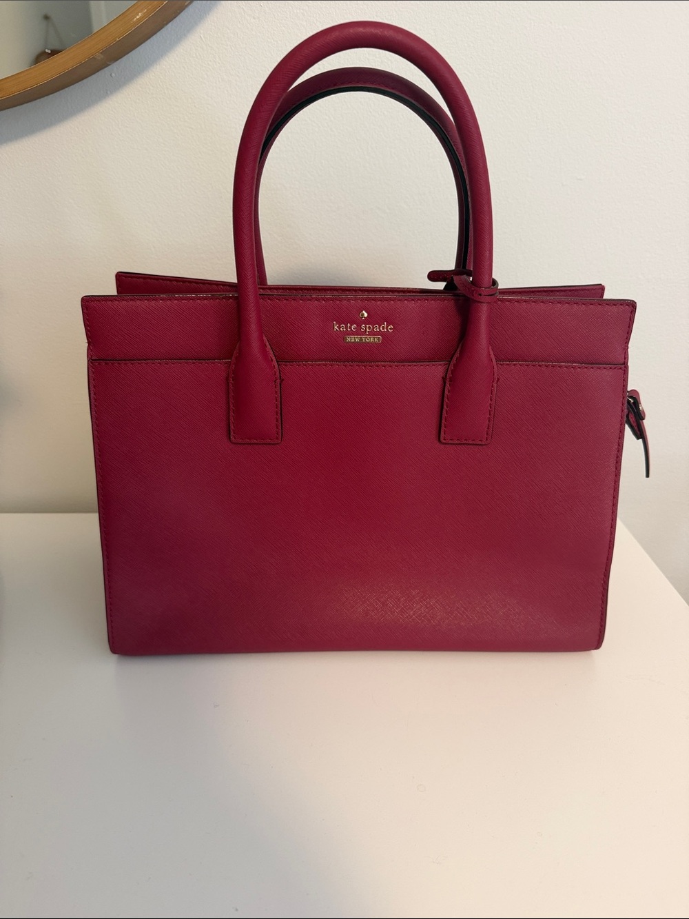 kate spade Structured Satchel in Deep Berry
